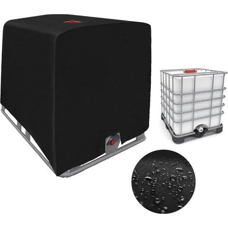 Bâche pour Cuve 1000L IBC, Bâche de Réservoir d'eau Couvercle de Protection pour Réservoir Housse De Réservoir Anti-poussière Vert -120 x 100 x 116 cm (1/5)