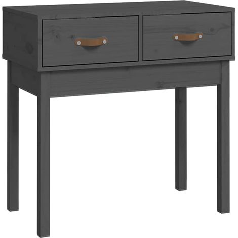Maison Exclusive - Tavolo Consolle Grigio 76,5x40x75 cm in Legno Massello di Pino (1/5)