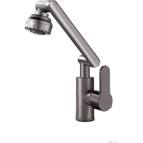 Flexible Robinet Cuisine, Robinet Mitigeur Cuisine, Robinet Cuisine Douchette, Pivotant à 360° 2 Modes de Jet (1/5)
