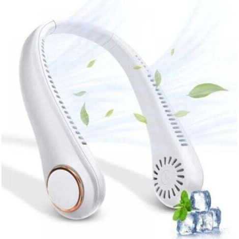 Tragbarer Nackenventilator ohne Rotorblätter, USB-wiederaufladbarer tragbarer Nackenventilator, 360° verstellbarer Nackenventilator (1/4)