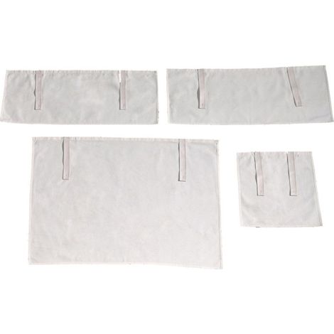Lot de 4 Rideaux pour Lit Cabane Enfant "Charlotte" Beige (1/2)