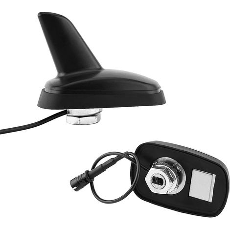Antenne radio AM/FM toit voiture forme aileron requin style sport pour Seat, aérien auto noir, compatible accessoire extérieur, signal renforcé (1/5)