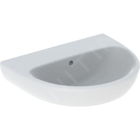Geberit Selnova - Lavabo 550x440 mm, sans trou pour mitigeur, avec trop-plein, blanc 500.304.01.7 (1/2)