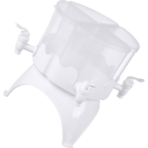 Distributeur de boissons grande capacité en plastique, 4 compartiments rotatifs, avec robinet, pour la maison (4 L). (1/5)