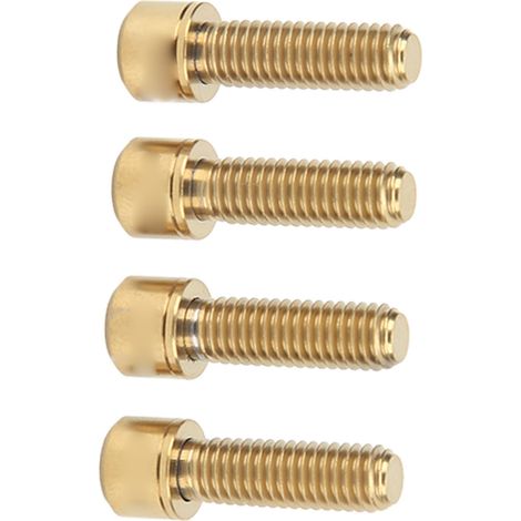 Vis de potence de vélo M6 20 mm, filetage précis, antirouille, fiables, pour petits vélos de montagne, couleur or (1/5)