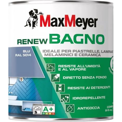 smalto all'acqua bagno max meyer "renew" blu 0,75 lt (1/3)