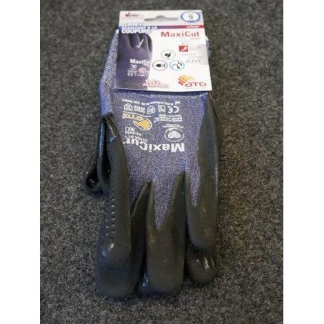 Paire de gants de manutention bleus anti-coupure taille 9 en milieu sec Maxicut VEPRO