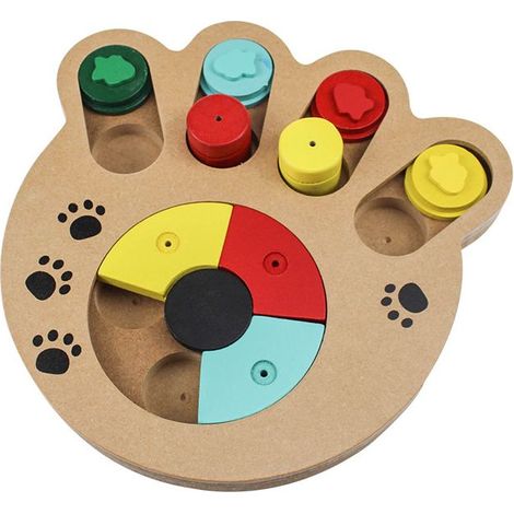 Jouet en bois intelligent pour chien - Jeu de cache-cache amusant (1/5)