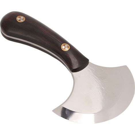 Couteau à dégauchir en cuir, lame en acier tranchante, manche en ébène pour travail du cuir DIY (1/5)