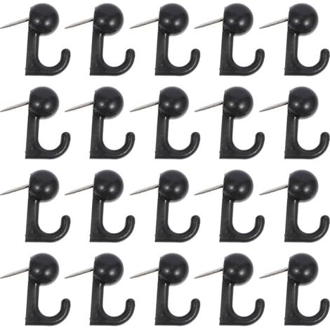 de punaises métalliques noires avec crochets pour tableau d