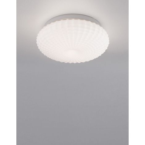 Plafoniera Nova Luce Clam 2 luci vetro bianco Ø 30 cm E27 IP44 dimmerabile per soggiorno rif. 9738256 (1/5)