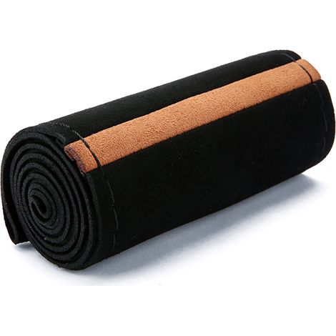 Housse de volant antidérapante, résistante à l'usure, en daim souple, accessoires de voiture cousus à la main, chêne noir (1/5)