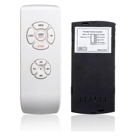 Ventilateur de plafond télécommandé 110V/220V – Compatible avec lampes – Distance de contrôle 30m – Blanc