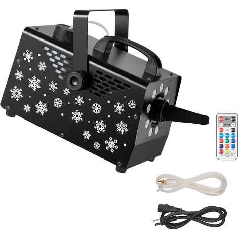 Mophorn Machine à neige 900W, appareil portable suspendu pour flocons artificiels, équipé d'une lumière d'ambiance, télécommande sans fil et réservoir de 1L, idéal pour fêtes de Noël, effets de scène (1/5)