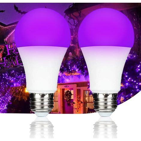 Ampoule UV 9W Lumière Noire E27, 395nm pour Détection Urine, Peinture Fluo, Halloween, Fêtes Enfantines (1/5)