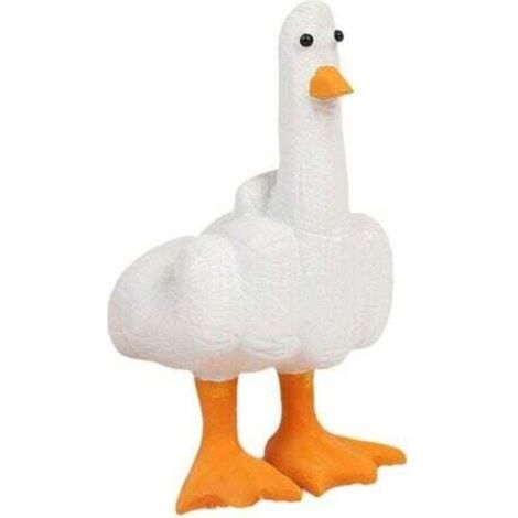 Humorvolle „Duck You“-Entenfigur aus Kunstharz für Zuhause oder Büro. Originelles Geschenk.
