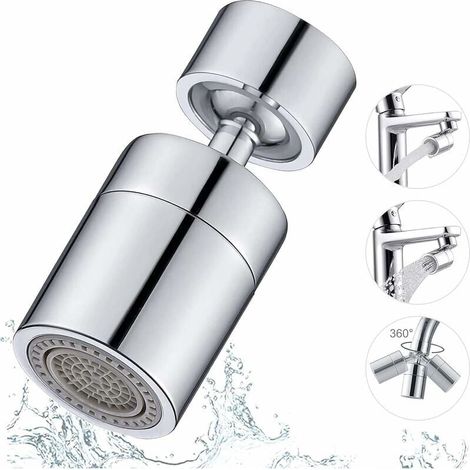 Kitchen Faucet Spout, Faucet Aerator with Two Modes, 360 Degree Rotation, 80 Degree Rotation) YMYNY (1/4)