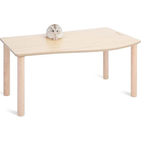 Wooden Play Platform for Hamsters, Gerbils, Mice, Degus or Other Small Pets Wavy 7 Inch Burlywood