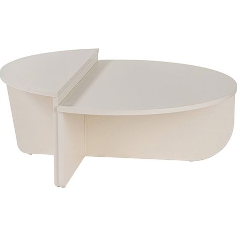 Dmora - Wohnzimmertisch Parete, Niedriger Wohnzimmertisch, Kaffeeregal, Couchtisch für Sofa, 90x60 h35 cm, Weiß (1/5)