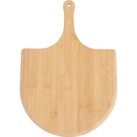 Pelle à pizza multifonctionnelle Bambusoideae à finition lisse, spatule suspendue avec poignée. (1/5)