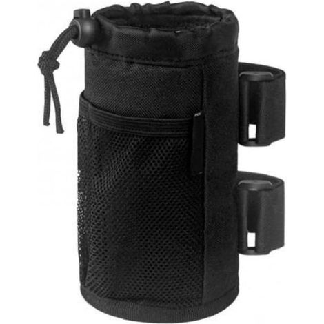 Portavasos, portavasos para barra antivuelco para silla de ruedas, scooter, patinete, bicicleta, barco, portavasos con bolsillos de malla y correas adhesivas. (1/5)