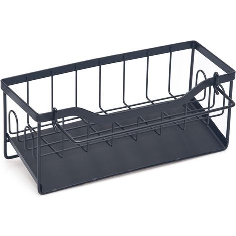 Porte Eponge Evier Cuisine,Organisateur Evier Cuisine,Range Eponge Evier,Rangement Eponge Evier Cuisine,Organisateur d'évier,Repose Eponge,Support Eponge,Porte-éponge évier en Acier Inoxydable,Noir
