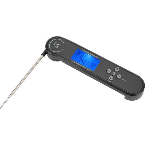 Thermomètre alimentaire numérique multifonction pliable avec sonde rotative à 180° (22℉/572℉, 30℃/300℃) pour la cuisson des viandes au barbecue (1/5)