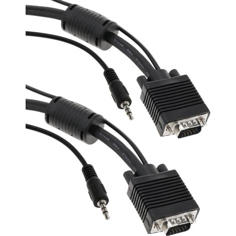 BeMatik - Super cable VGA con jack de audio de 3,5 mm macho macho de 1,8 m