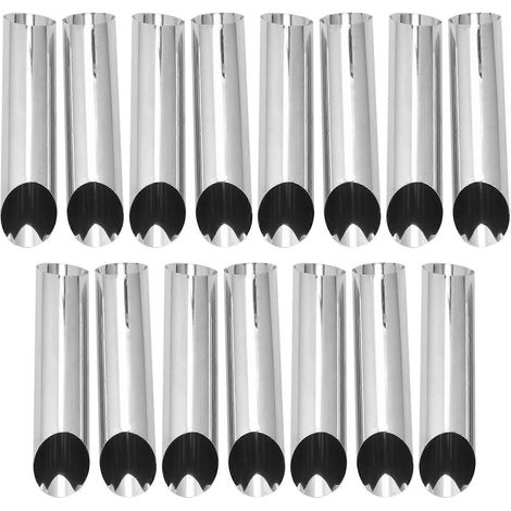 Cannoli-Formen, 12,5 cm, antihaftbeschichtet, Edelstahl, für Croissants und Sahnerollen, 15er-Set (1/5)