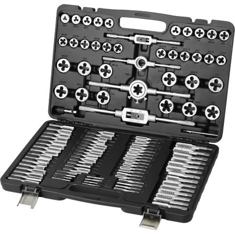Coffret Tarauds et Filières 110 Pièces M2-M18 Kit de Taraudage (1/5)