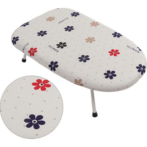 Mini table à repasser pliante de bureau, support pour fer à repasser, repassage à domicile, repassage de vêtements, table à repasser, décoration florale pour chambre d'amis (1/5)