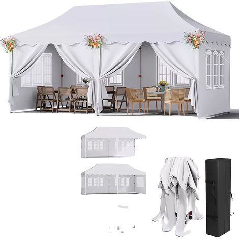 Abri de jardin, Imperméable, Protection UV, Blanc (1/2)