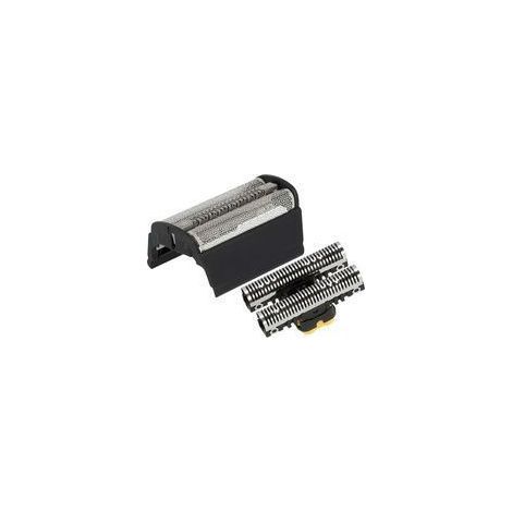 Set de têtes de rasoir électrique compatible avec Braun Flex Integral 5000, 5005, 5010, 5015, grille + couteaux, noir-Chrom (1/3)