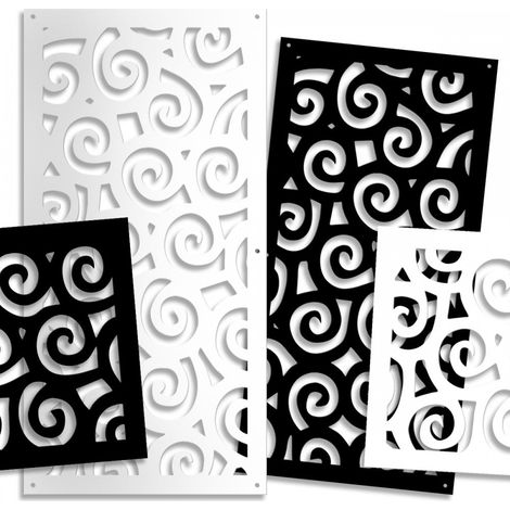 RICCI - Pannello Quadro arredo PVC traforato - PARASOLE - Colore: bianco - Misura: 50x150 cm (1/2)