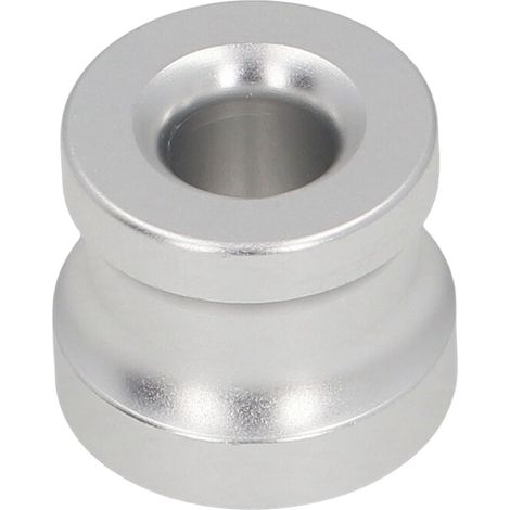 Support stable pour rasoir manuel et brosse de rasage en zinc - Base circulaire argentée pour moustache et barbes (02) - Support de sécurité résistant à la corrosion - 1 unité (1/5)