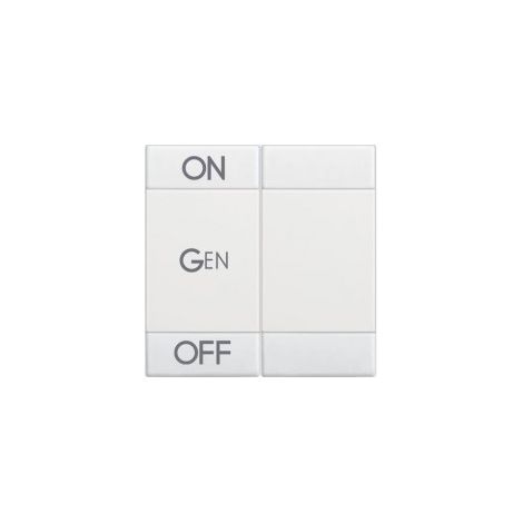 Manette Livinglight MyHOME BUS symbole ON/OFF/GEN 2 modules blanc BTICINO N4911M2AFN