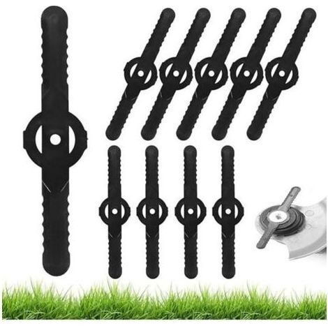 Lot de 60 lames de rechange en plastique, lames de coupe-herbe universelles de 14 cm, accessoires de coupe-herbe, lames de tondeuse à gazon en plastique pour coupe-bordures de jardin et (1/5)