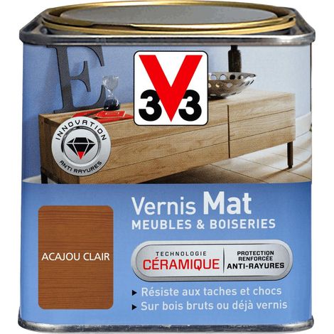 Vernis intérieur Meubles et boiseries V33 Acajou clair Mat 0,5L