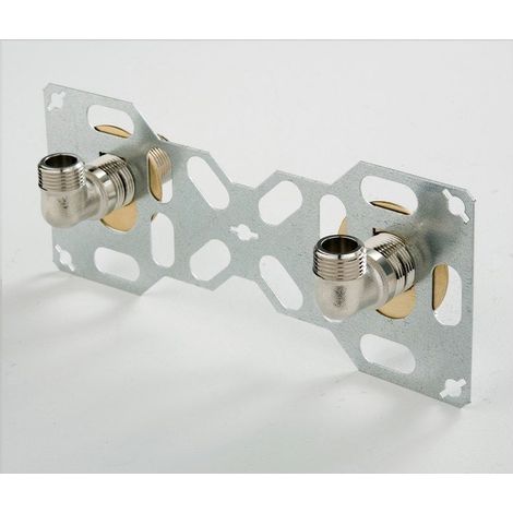 Platine FIXSYSTEM pour robinet de douche – Raccord multicouche à sertir – Entraxe 150mm – Sortie mâle 3/4 pour tube Ø16 – Quick Plomberie