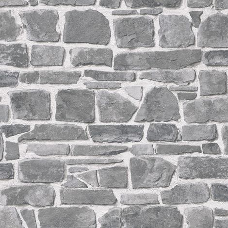 Rasch Papiertapete 265620 Selection steinoptik grau 10,05 x 0,53 m Tapeten (1/4)