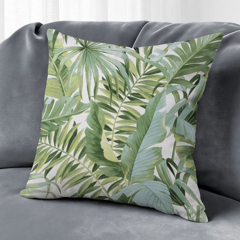 Housse de coussin plantes papillon, décoration canapé salon,40×40cm (1/5)