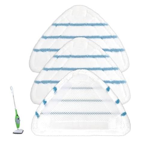 CCYKXA (290×200×10) Pack of 3 Steam Mop Replacement Floor Cloths Compatible with Steam Cleaners Suitable for All Types of Flooring Microfiber Covers Steam Mop