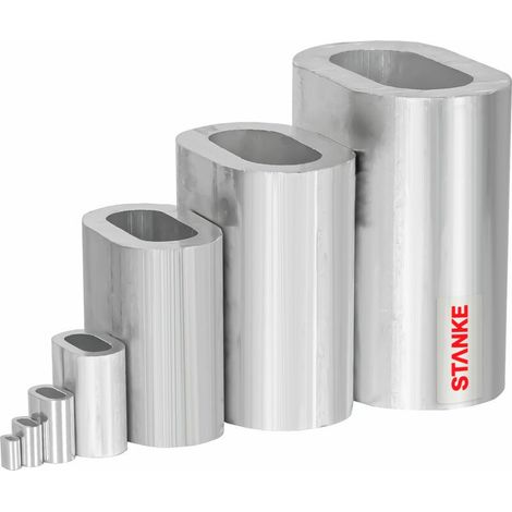 Seilwerk STANKE 100x Manchon en Aluminium Taille 2 Serre-câble Douille de Serrage des Câbles d’Acier 2 mm (1/5)