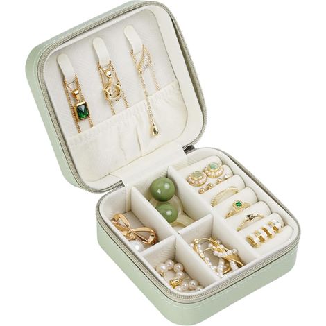 Estuche de viaje para joyas, joyero de viaje, mini joyero de viaje, organizador de joyas, pequeñas cajas portátiles para guardar joyas: el mejor regalo para mujeres y niñas.