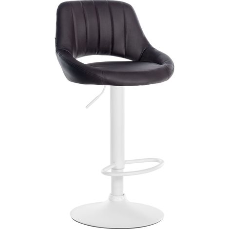Sgabello da Bar Milet in Pelle Sintetica marrone bianco (1/5)