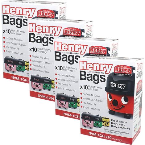 4 Beutel mit Taschen (x10) für den numatischen Staubsauger