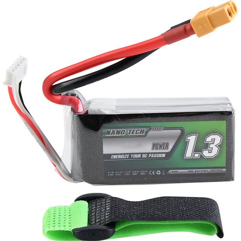 Batterie Lithium 1300mAh 14.8V 45C XT60 Haute Décharge pour Bateau Modèle RC, Performance Supérieure, Connecteur XT60 (1/5)