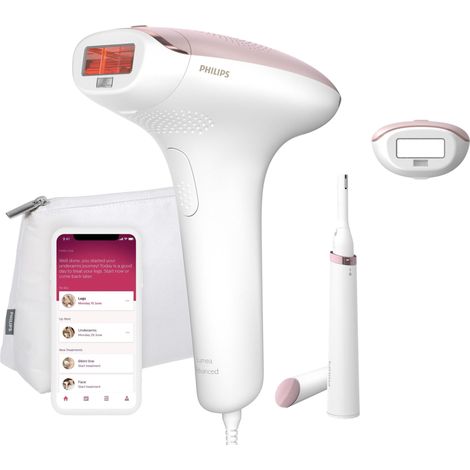 Philips BRI920-00 Lumea Advanced Epilatore IPL luce pulsata 5 livelli sensore pelle filtro UV testina corpo 4 cm² colore Bianco Rosa (1/3)