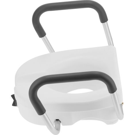 Rehausseur de WC avec accoudoirs réglables antidérapants, accessoire de salle de bain pour personnes âgées et femmes enceintes (1/5)