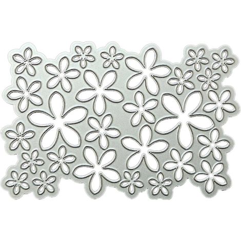 Matrices de découpe en métal à motifs floraux pour scrapbooking, pochoirs, découpes pour cartes, gaufrage, création d'albums photo et décorations artisanales. (1/4)